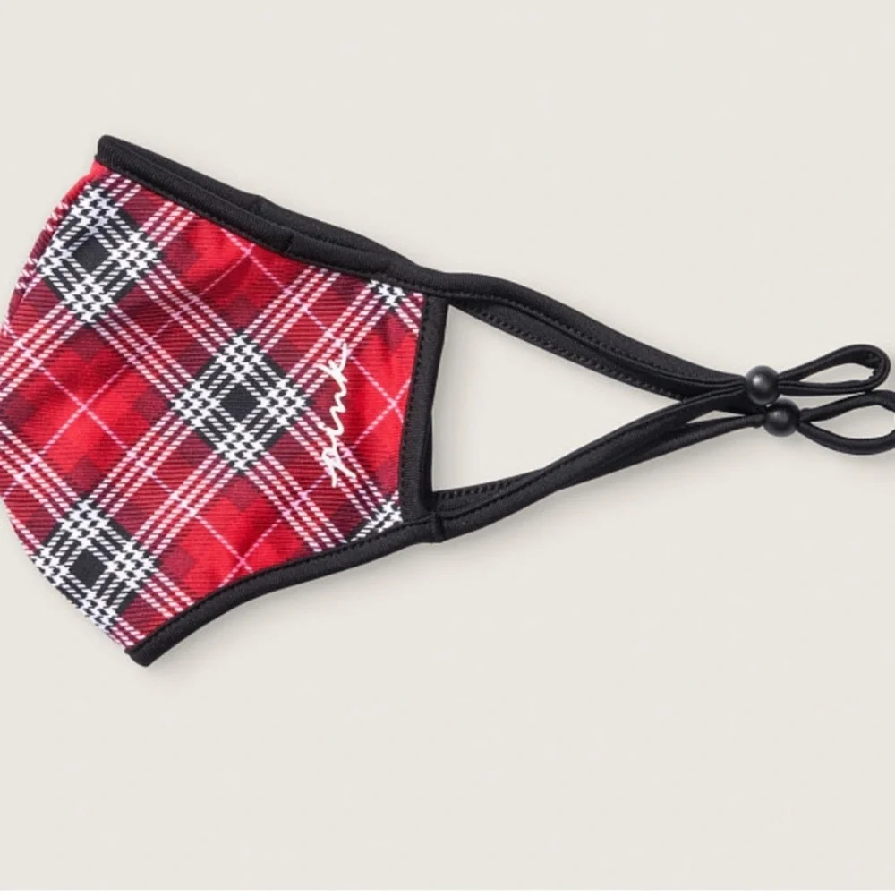 Victoria's Secret Pink Plaid Re-usable Face Mask